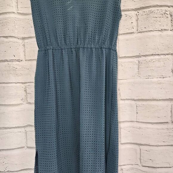 J. Crew Perforated Laser Cut Diamonds Draped Midi Dress Green Size 6 Holiday - Picture 4 of 14